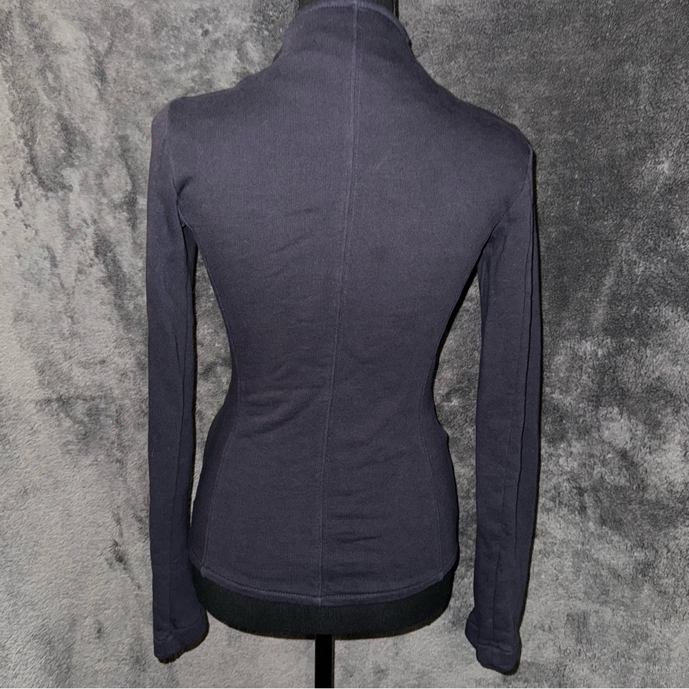 Saint + Sofia Navy Biker Jacket - image 2